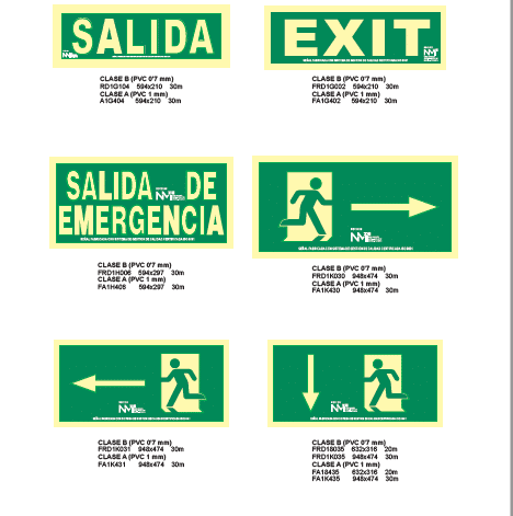 señales de evacuación